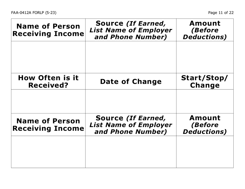 Form FAA-0412A-LP change Report (Large Print) - Arizona, Page 11