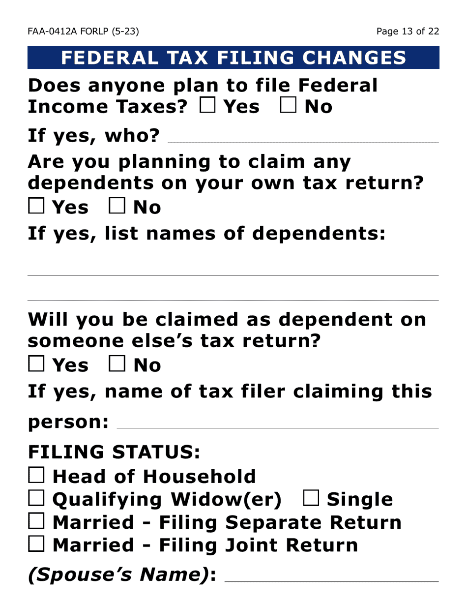 Form FAA-0412A-LP change Report (Large Print) - Arizona, Page 13