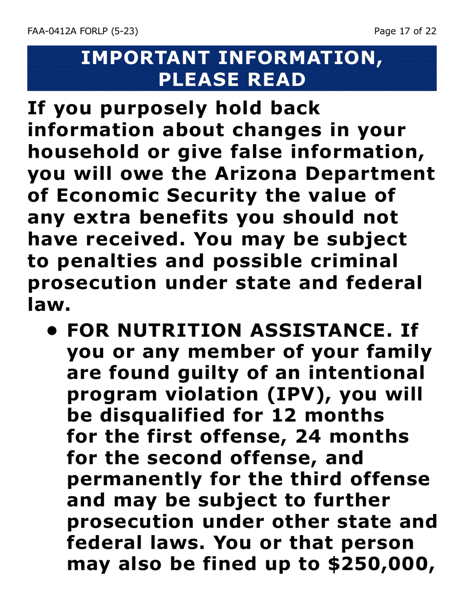 Form FAA-0412A-LP change Report (Large Print) - Arizona, Page 17