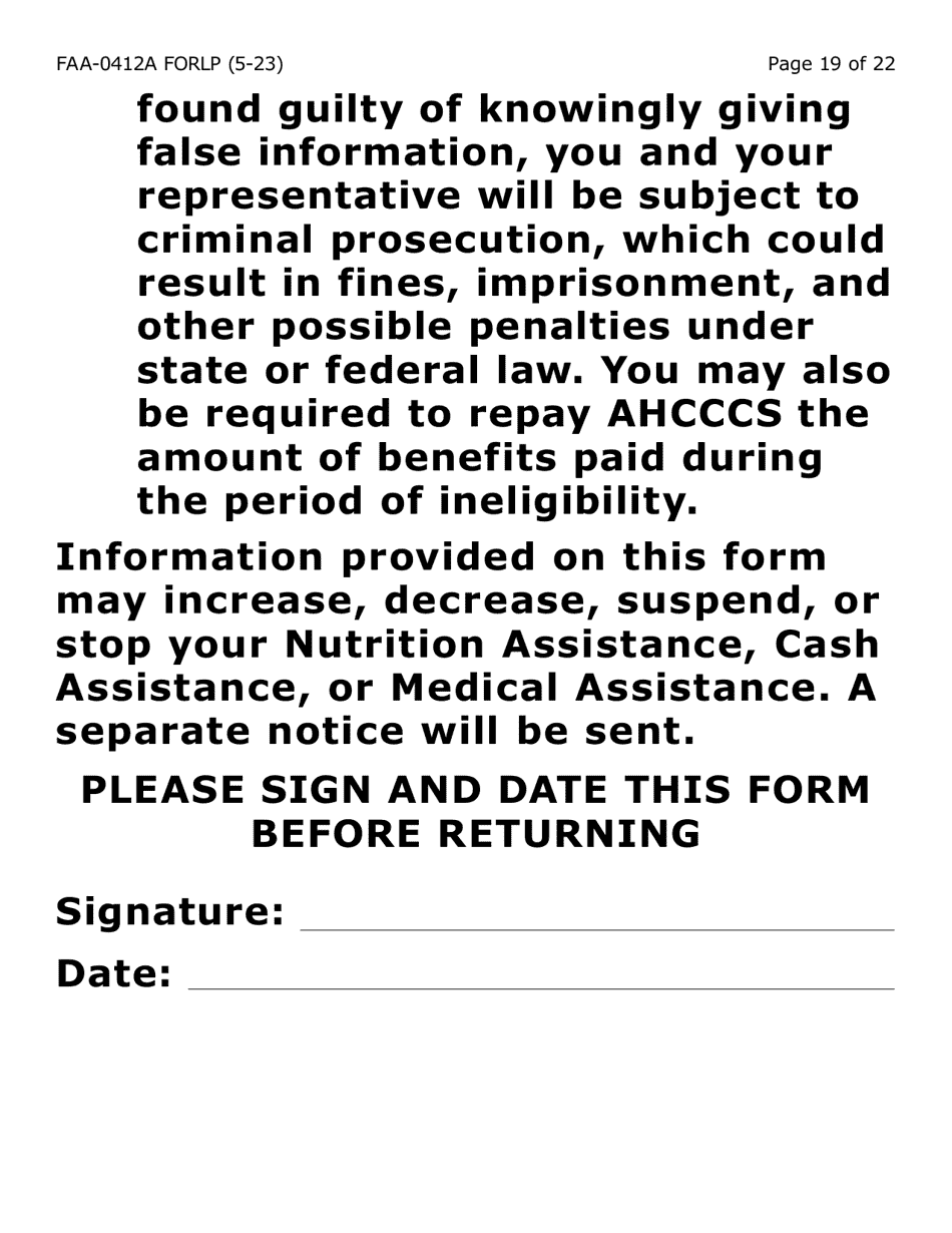 Form FAA-0412A-LP change Report (Large Print) - Arizona, Page 19