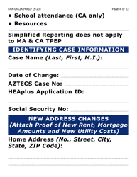 Form FAA-0412A-LP change Report (Large Print) - Arizona, Page 4