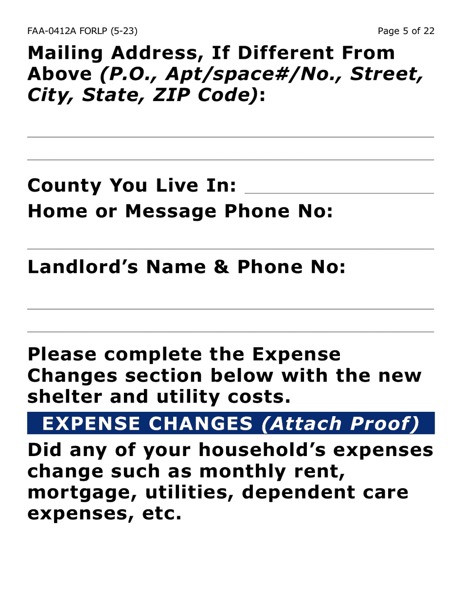 Form FAA-0412A-LP change Report (Large Print) - Arizona, Page 5