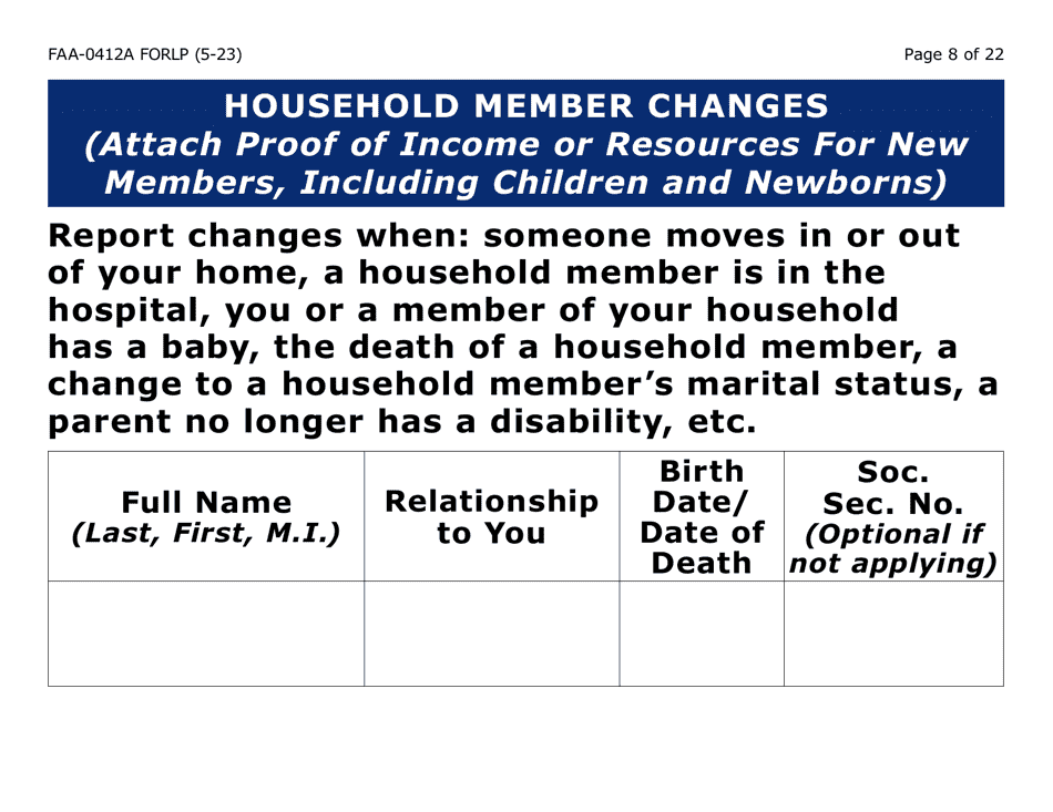 Form FAA-0412A-LP change Report (Large Print) - Arizona, Page 8