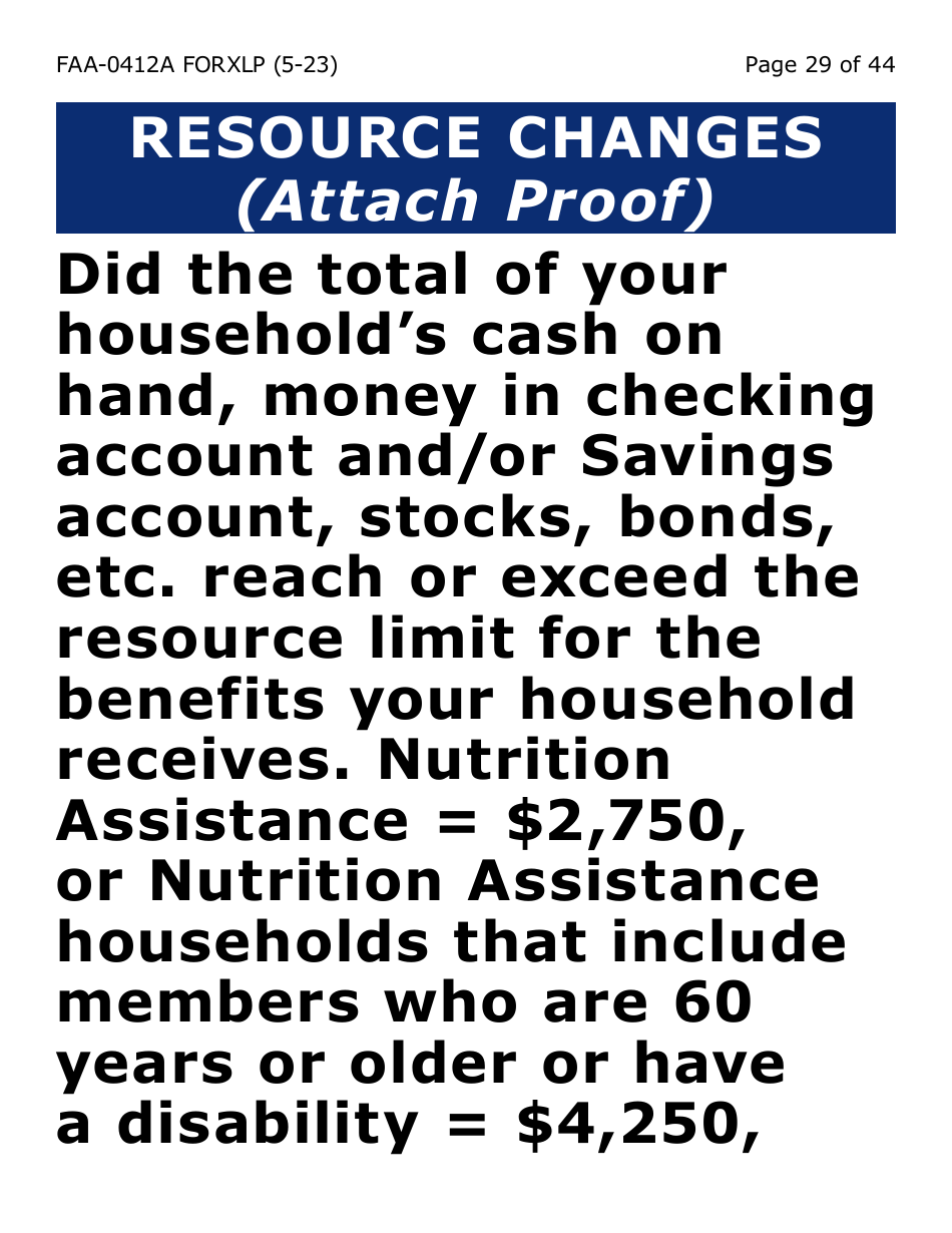 Form FAA-0412A-XLP Change Report (Extra Large Print) - Arizona, Page 29
