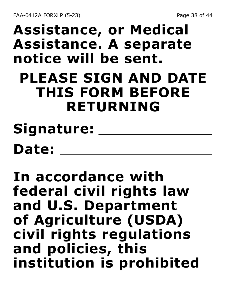 Form FAA-0412A-XLP Change Report (Extra Large Print) - Arizona, Page 38