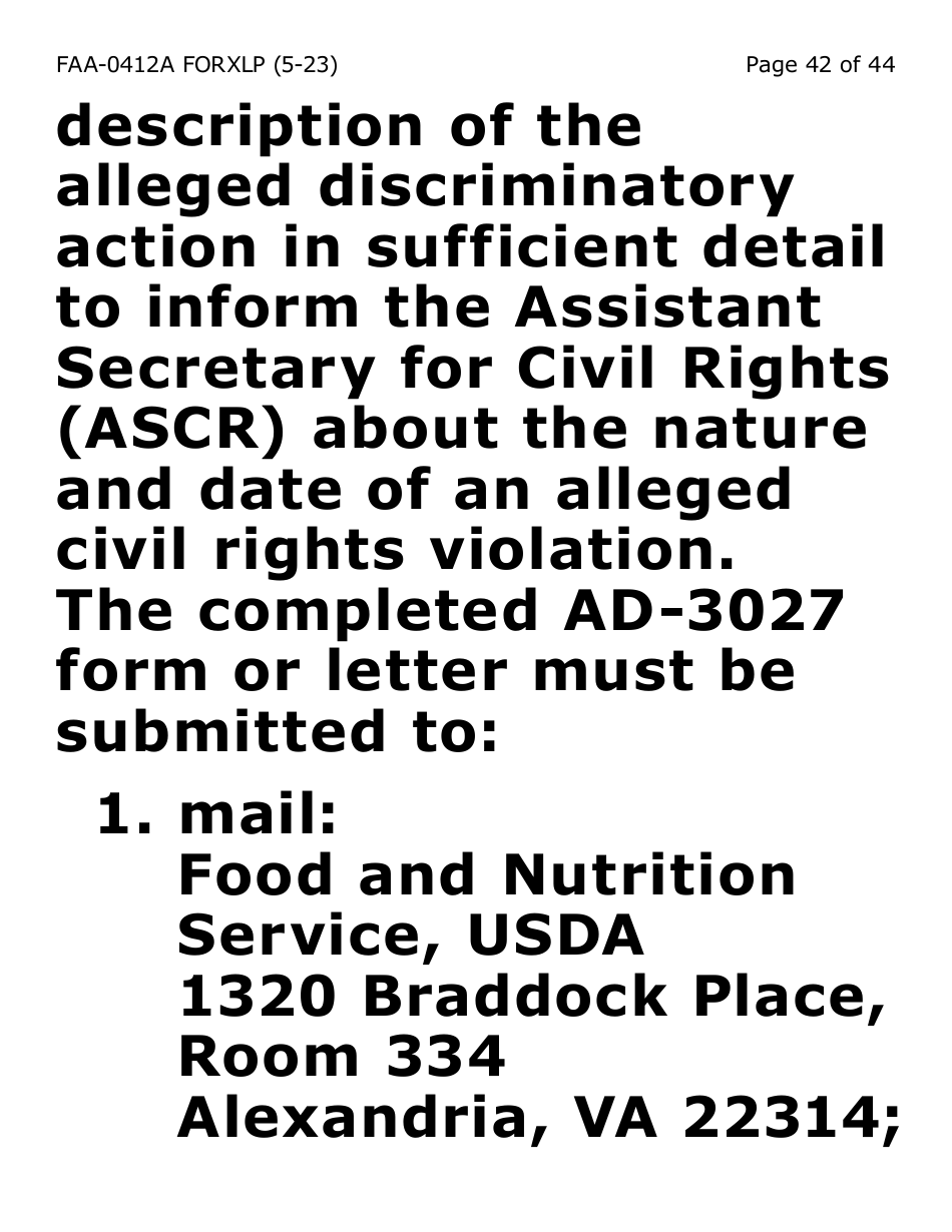 Form FAA-0412A-XLP Change Report (Extra Large Print) - Arizona, Page 42