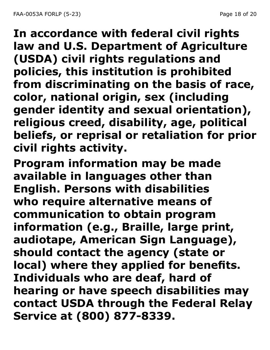 Form FAA-0053A-LP Verification of New / Current Employment (Large Print) - Arizona (English / Spanish), Page 18