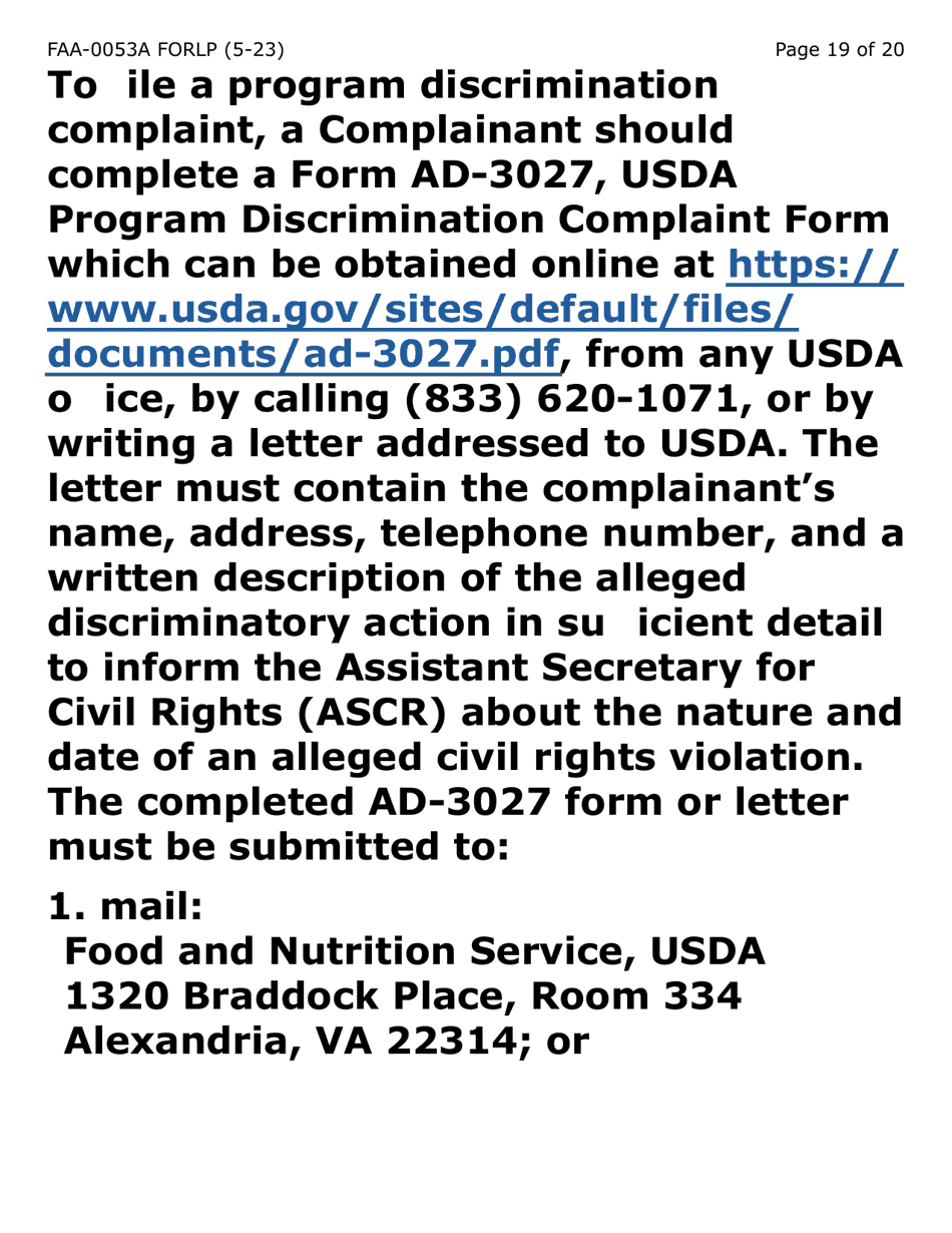 Form FAA-0053A-LP Verification of New / Current Employment (Large Print) - Arizona (English / Spanish), Page 19