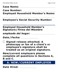 Form FAA-0053A-LP Verification of New/Current Employment (Large Print) - Arizona (English/Spanish), Page 4