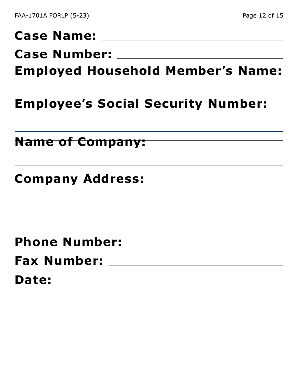 Form FAA-1701A-LP Verification of Terminated Employment (Large Print) - Arizona (English / Spanish), Page 12