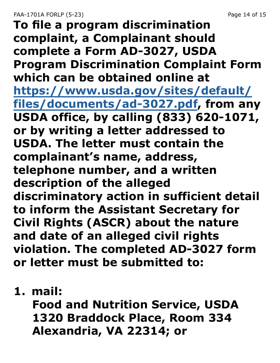 Form FAA-1701A-LP Verification of Terminated Employment (Large Print) - Arizona (English / Spanish), Page 14