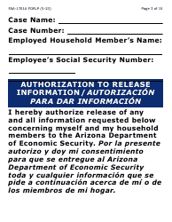 Form FAA-1701A-LP Verification of Terminated Employment (Large Print) - Arizona (English/Spanish), Page 3