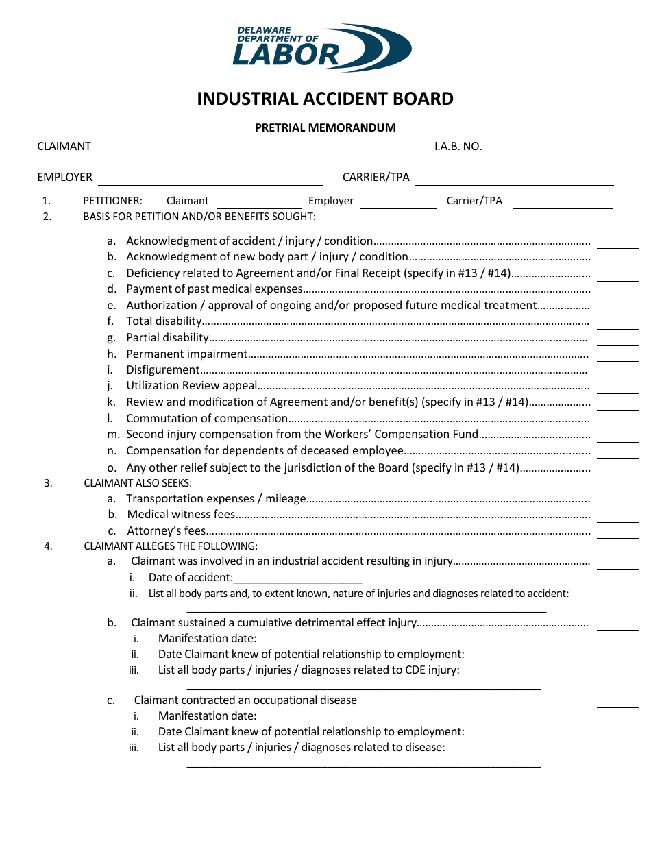 Delaware Pretrial Memorandum Fill Out Sign Online and Download PDF Delaware Pretrial Memorandum Fill Out Sign Online and Download PDF