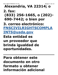 Formulario FAA-1004A-SXLP Designacion De Titular Sustituto Para La Tarjeta De Ebt (Letra Extra Grande) - Arizona (Spanish), Page 11