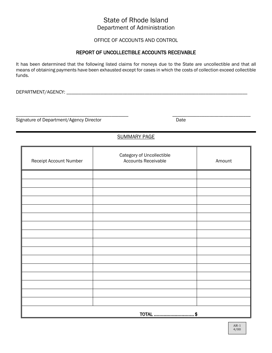 Form Ar 1 Fill Out Sign Online And Download Fillable Pdf Rhode Island Templateroller 4705