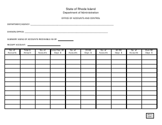 Form AR-1 Report of Uncollectible Accounts Receivable - Rhode Island, Page 4