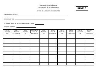 Form AR-1 Report of Uncollectible Accounts Receivable - Rhode Island, Page 5