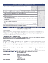Formulario UB-105-S Reclamo Inicial Para Seguro Por Desempleo En Arizona - Arizona (Spanish), Page 3