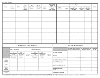 Form SFN61494 Electronic Pull Tab Summary Report - All Games - North Dakota, Page 3