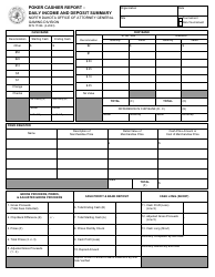 Document preview: Form SFN17326 Poker Cashier Report - Daily Income and Deposit Summary - North Dakota
