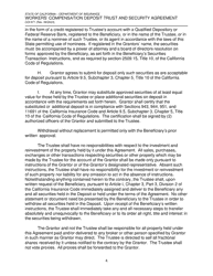 Form CDI-071 Workers&#039; Compensation Deposit Trust and Security Agreement - California, Page 4