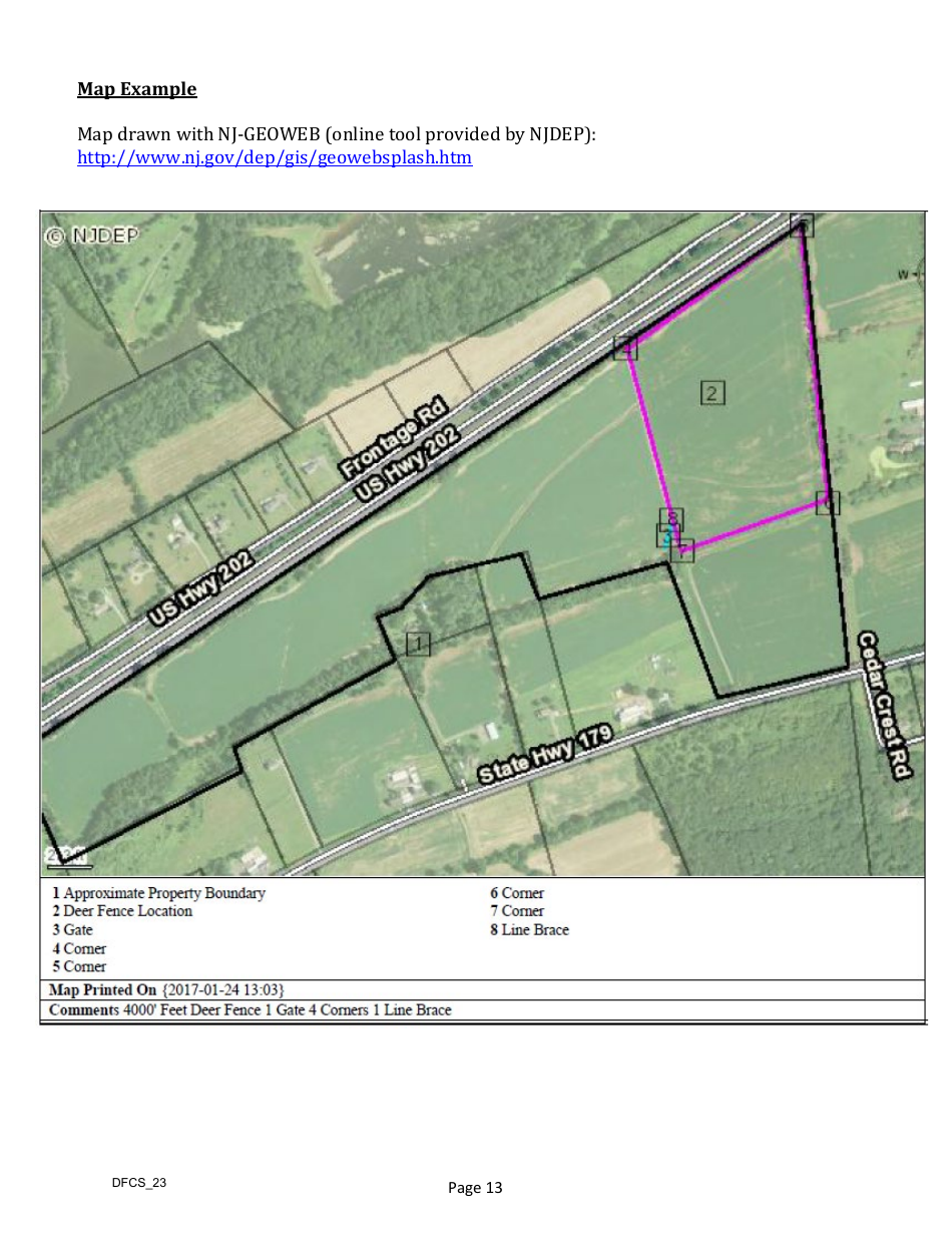 Application for Cost-Share Grant to Install Deer Fencing on Unpreserved Farmland - New Jersey, Page 14