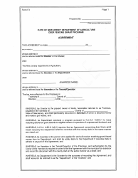 Form F3 Standard Agreement for Tenant Applicant - Deer Fencing Program - New Jersey