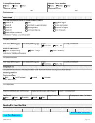 Form 3006E Employment Ontario Participant Registration - Ontario, Canada, Page 2