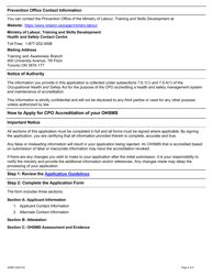 Form 2028E Supporting Ontario&#039;s Safe Employers (Sose) Occupational Health and Safety Management System (Ohsms) Accreditation Application - Ontario, Canada, Page 4