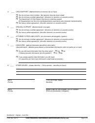 Form FL003 Case Progress Conference Questionnaire - County of Marin, California, Page 2