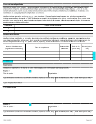 Forme 1975F Demande D&#039;emploi Inspecteur De La Sante Et De La Securite Au Travail (Secteur De L&#039;industrie) - Ontario, Canada (French), Page 4