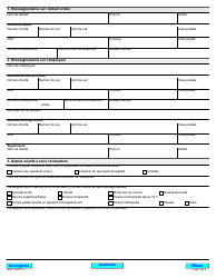 Forme 1966F Formulaire De Reclamation - Ontario, Canada (French), Page 2
