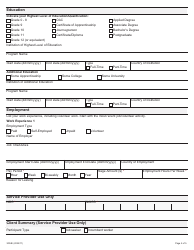 Form 3034E Skillsadvance Ontario Participant Registration - Ontario, Canada, Page 2