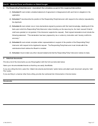 Form A-15 Response/Intervention - Application for Interim Order - Ontario, Canada, Page 3