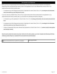 Form A-15 Response/Intervention - Application for Interim Order - Ontario, Canada, Page 5