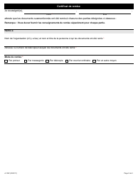 Forme A-136 Certificat De Remise - Ontario, Canada (French), Page 2