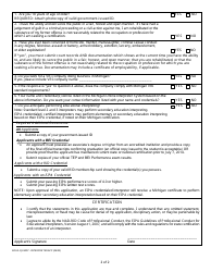 Form BCHS-QI-9007 Application for a Michigan Interpreter Certification - Michigan, Page 2