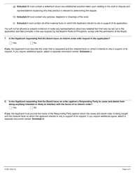 Form A-99 Application Concerning Sector Dispute in the Construction Industry - Ontario, Canada, Page 4