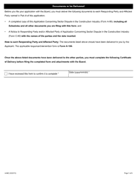 Form A-99 Application Concerning Sector Dispute in the Construction Industry - Ontario, Canada, Page 7