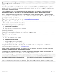 Forme ON00023F Criteres De Reconnaissance DES Employeurs Demande Concernant La Certification Et L&#039;organisme De Gouvernance DES Verificateurs - Ontario, Canada (French), Page 4