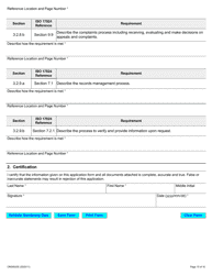 Form ON00023E Employer Recognition Criteria - Governing Body of Auditors Application - Ontario, Canada, Page 11