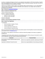 Form ON00023E Employer Recognition Criteria - Governing Body of Auditors Application - Ontario, Canada, Page 4