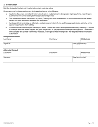 Form ON00023E Employer Recognition Criteria - Governing Body of Auditors Application - Ontario, Canada, Page 6