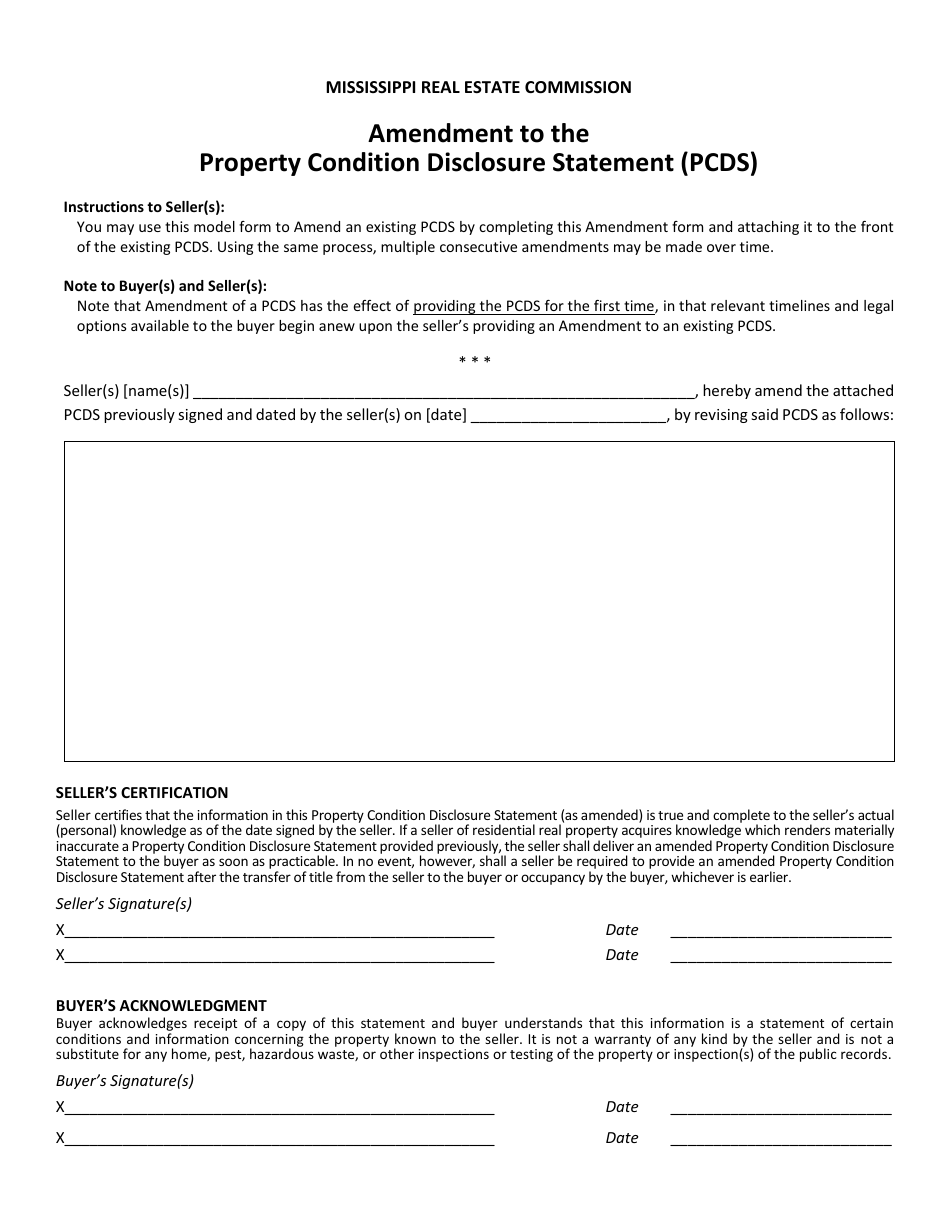 Supplemental Forms for Pcds Letter (Letter Size) - Mississippi, Page 3