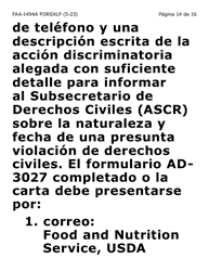Formulario FAA-1494A-SXLP Remocion De Un(A) Representante Autorizado(A) (Letra Extra Grande) - Arizona (Spanish), Page 14