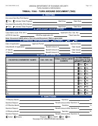 Form FAA-1125A Tribal/FAA - Turn Around Document (Tad) - Arizona