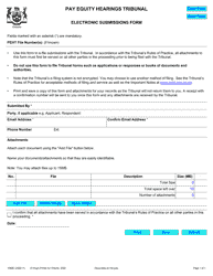 Document preview: Form 1990E Electronic Submissions Form - Ontario, Canada