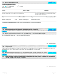 Forme A-93 Reponse/Intervention - Requete En Accreditation Dans L&#039;industrie De La Construction (Association Patronale) - Ontario, Canada (French), Page 2