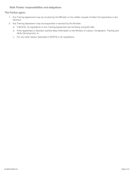 Form 12-2587E Training Agreement - Ontario, Canada, Page 4