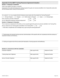 Form ON00331E Training Placement Agreement - Ontario Bridge Training Program (Obtp) - Ontario, Canada, Page 5